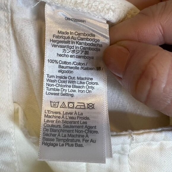 Madewell Baggy Straight Jeans Size 32 White Denim 100% Cotton NWT - Picture 6 of 7